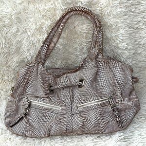 B. Makowsky Textured Leather Slouchy Hobo Handbag